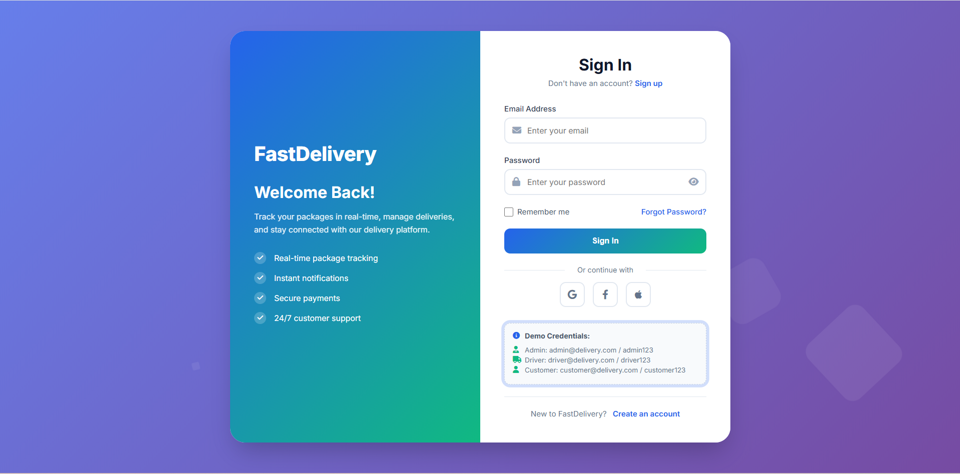 Delivery System - View 1