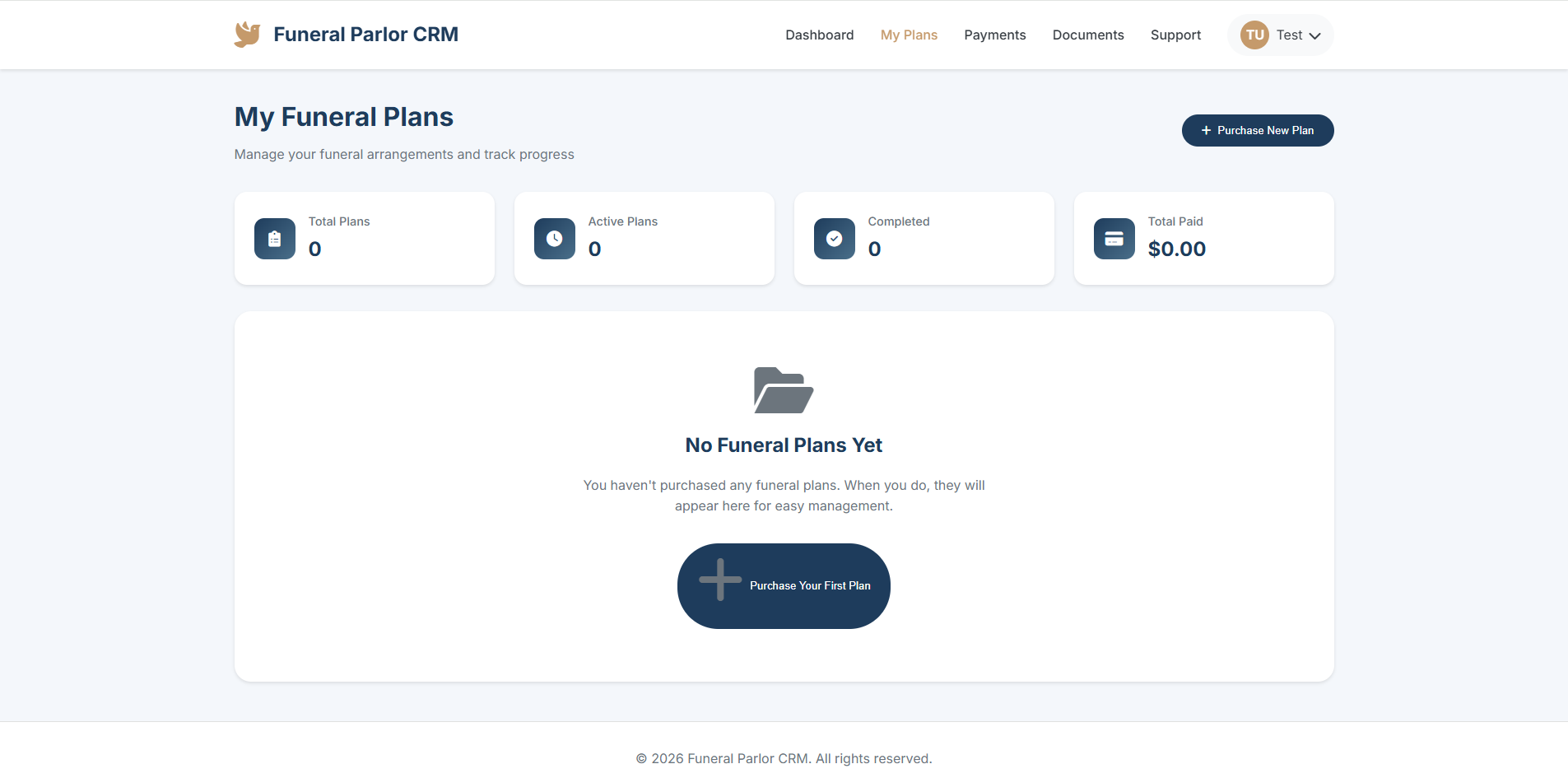 Funeral Parlour CRM - View 2