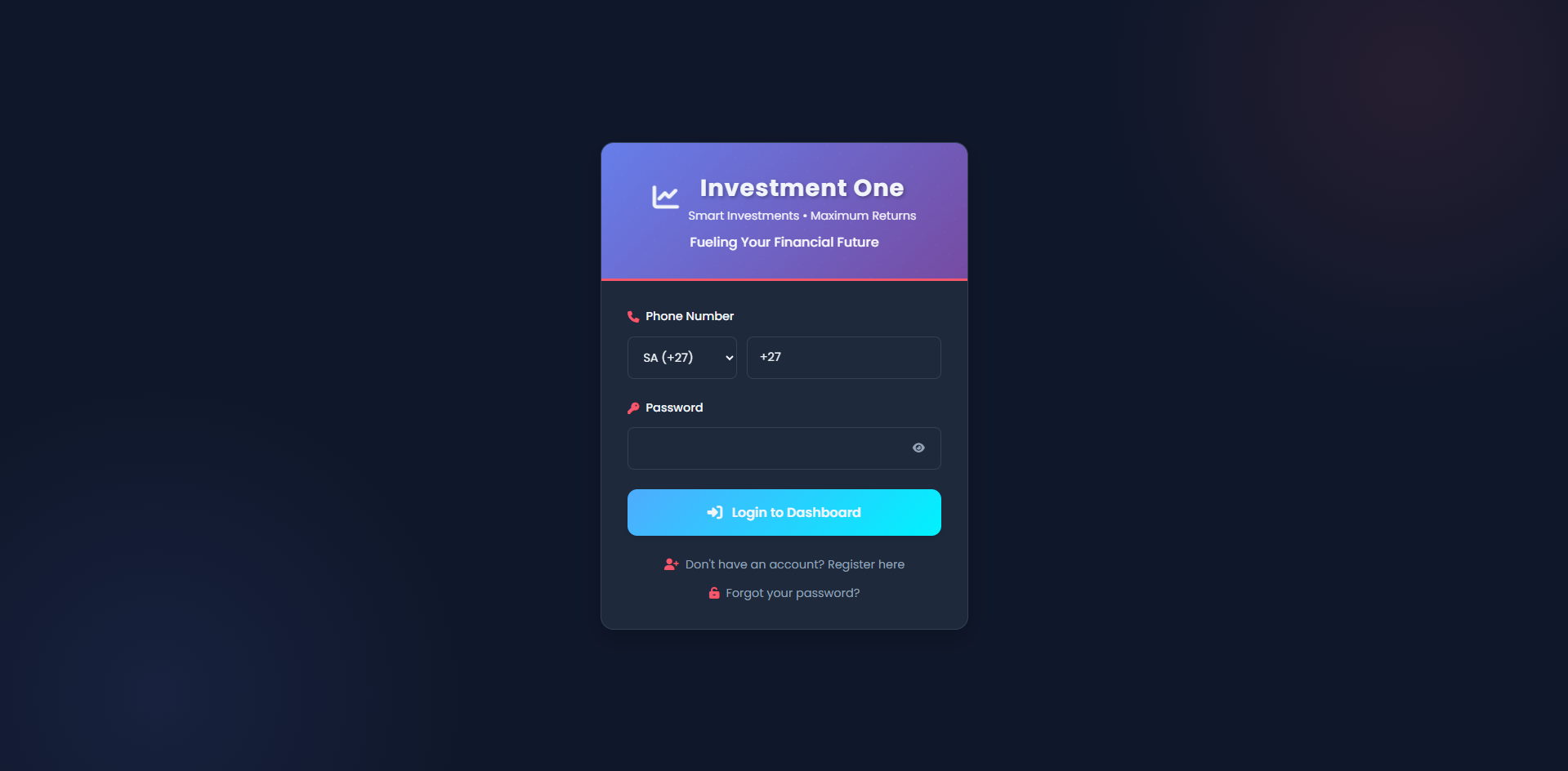 Investment one - View 1