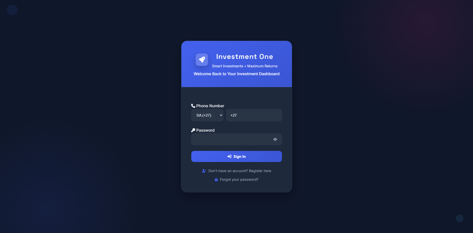 Investment two - View 1