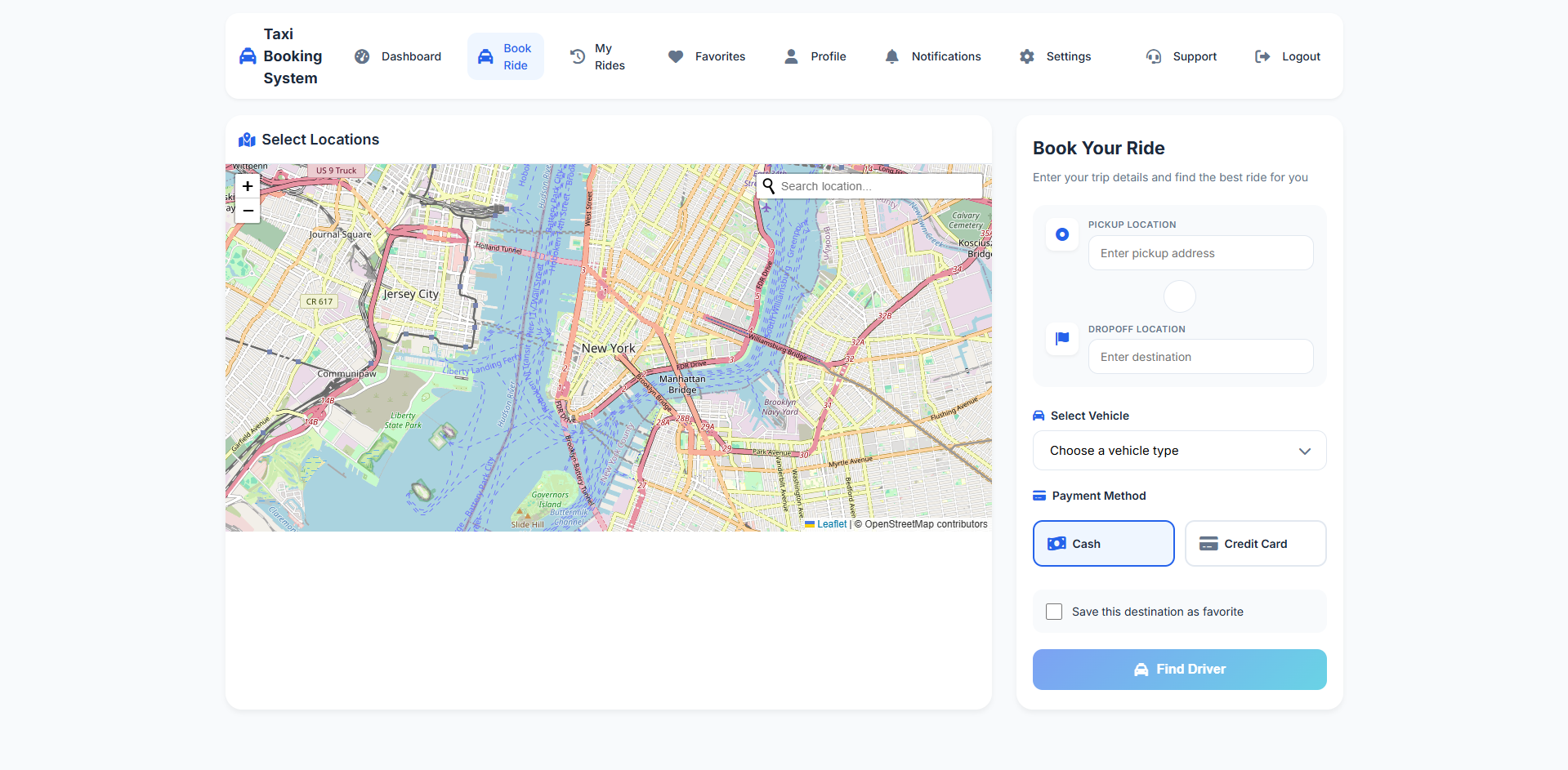 Taxi Booking System